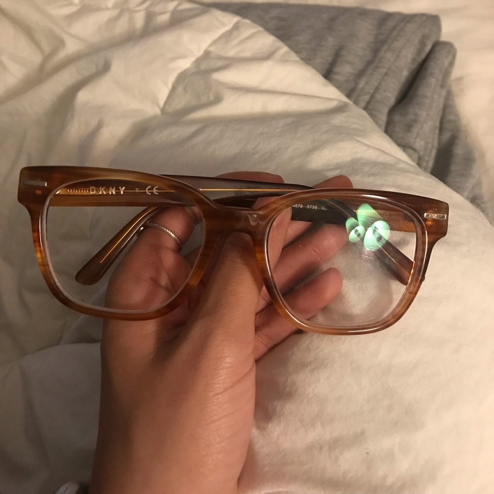 DKNY Tortoise prescription glasses.